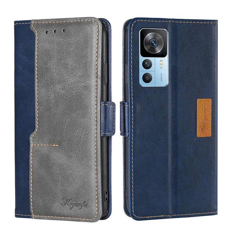 For Xiaomi Redmi K50 Ultra/Xiaomi 12T/Xiaomi 12T Pro Contrast Color Side Buckle Leather Phone Case