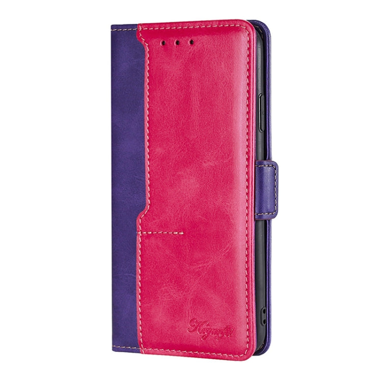 For Asus Zenfone 9 Contrast Color Side Buckle Leather Phone Case