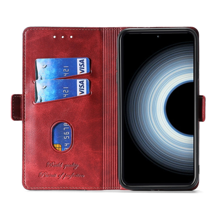 For Asus Zenfone 9 Contrast Color Side Buckle Leather Phone Case