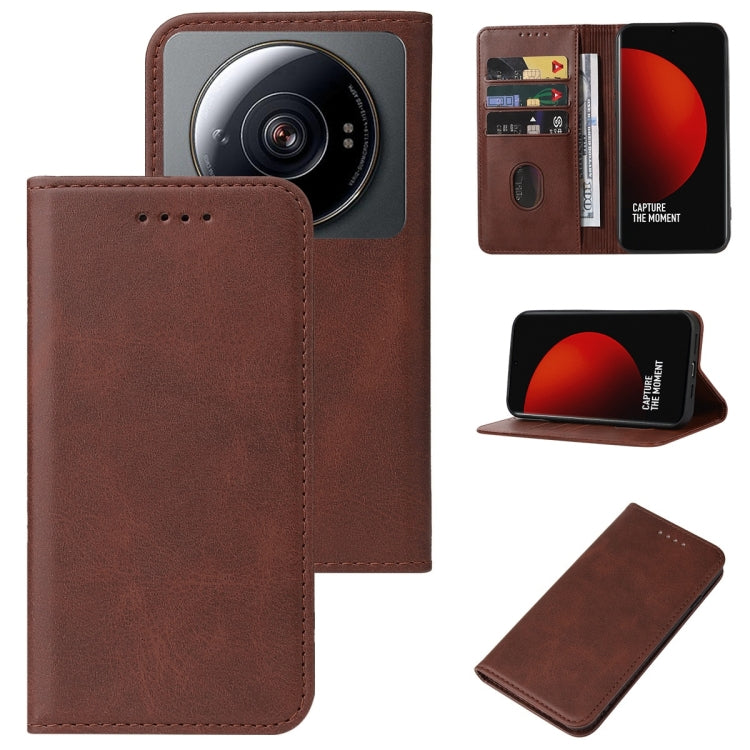 For Xiaomi 12S Ultra Magnetic Closure Leather Phone Case