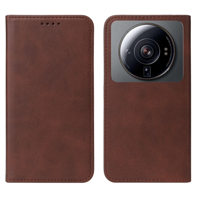 For Xiaomi 12S Ultra Magnetic Closure Leather Phone Case