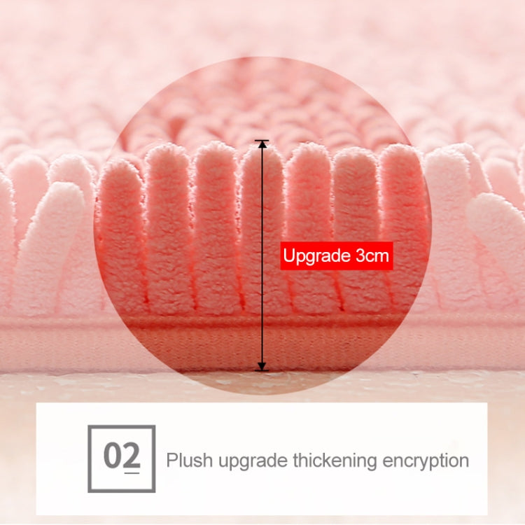 Chenille Non Slip Shaggy Soft Water Absorption Bedroom Bathroom kitchen Carpet Mat, Size:40 x 60cm