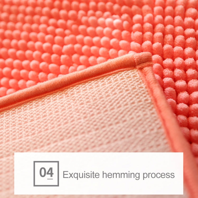Chenille Non Slip Shaggy Soft Water Absorption Bedroom Bathroom kitchen Carpet Mat, Size:45 x 70cm