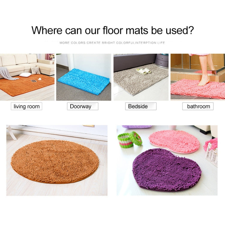 Chenille Non Slip Shaggy Soft Water Absorption Bedroom Bathroom kitchen Carpet Mat, Size:45 x 70cm