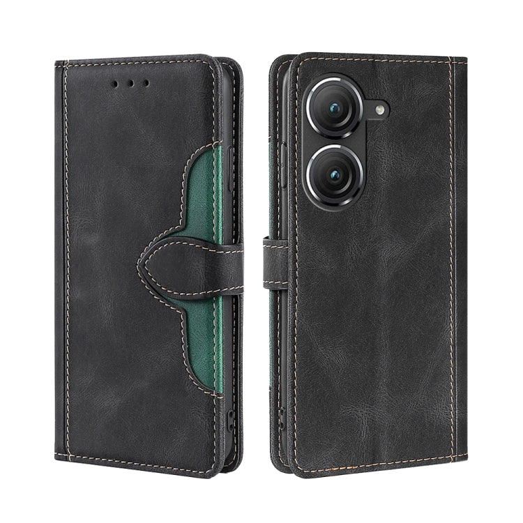 For Asus Zenfone 9 Skin Feel Magnetic Buckle Leather Phone Case