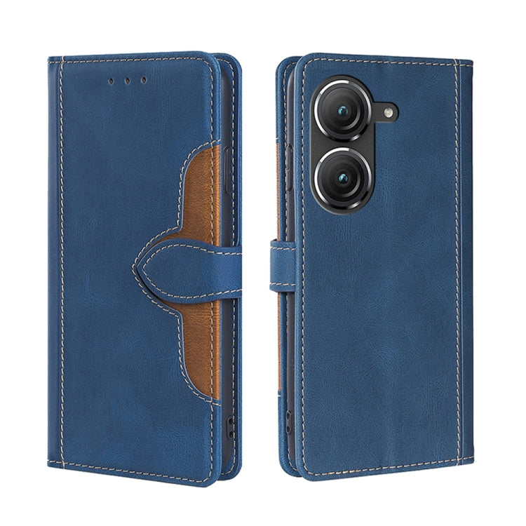 For Asus Zenfone 9 Skin Feel Magnetic Buckle Leather Phone Case