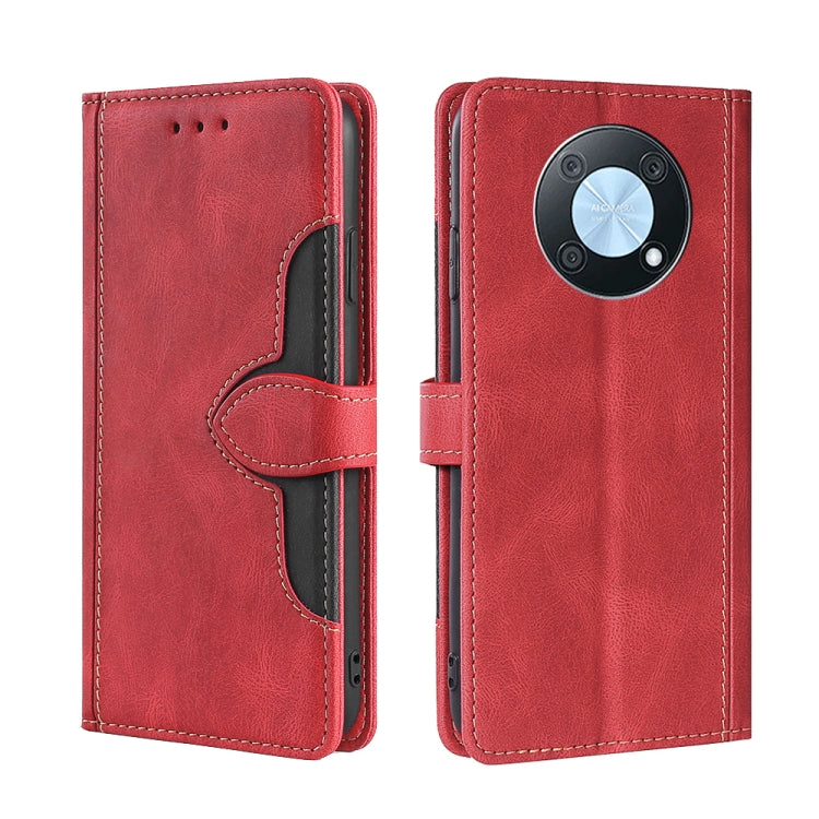 For Huawei nova Y90 4G Skin Feel Magnetic Buckle Leather Phone Case