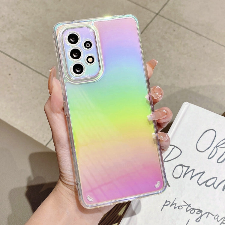 For Samsung Galaxy A53 Color Plating Acrylic + TPU Phone Case(Rainbow)