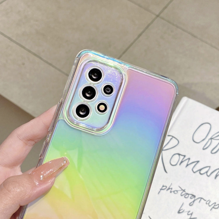 For Samsung Galaxy A53 Color Plating Acrylic + TPU Phone Case(Rainbow)