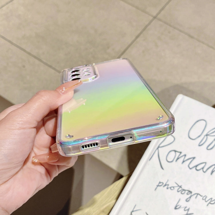 For Samsung Galaxy A53 Color Plating Acrylic + TPU Phone Case(Rainbow)