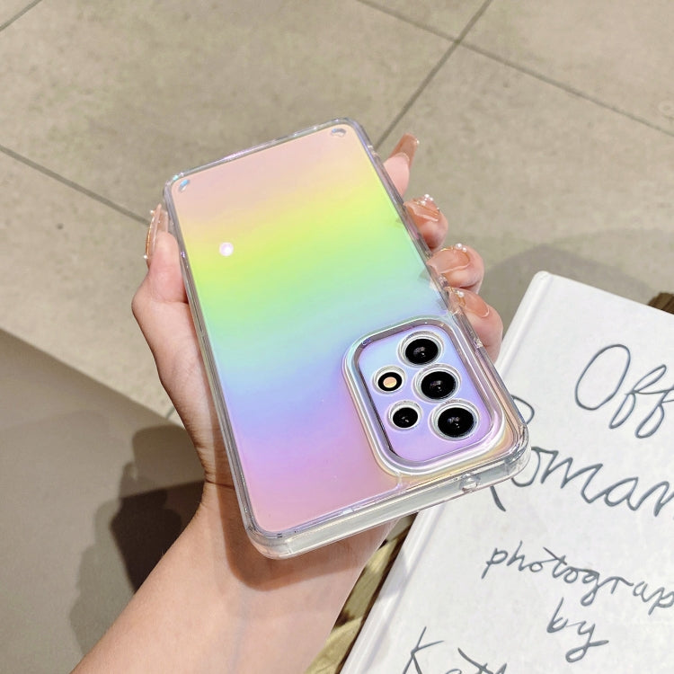 For Samsung Galaxy A53 Color Plating Acrylic + TPU Phone Case(Rainbow)