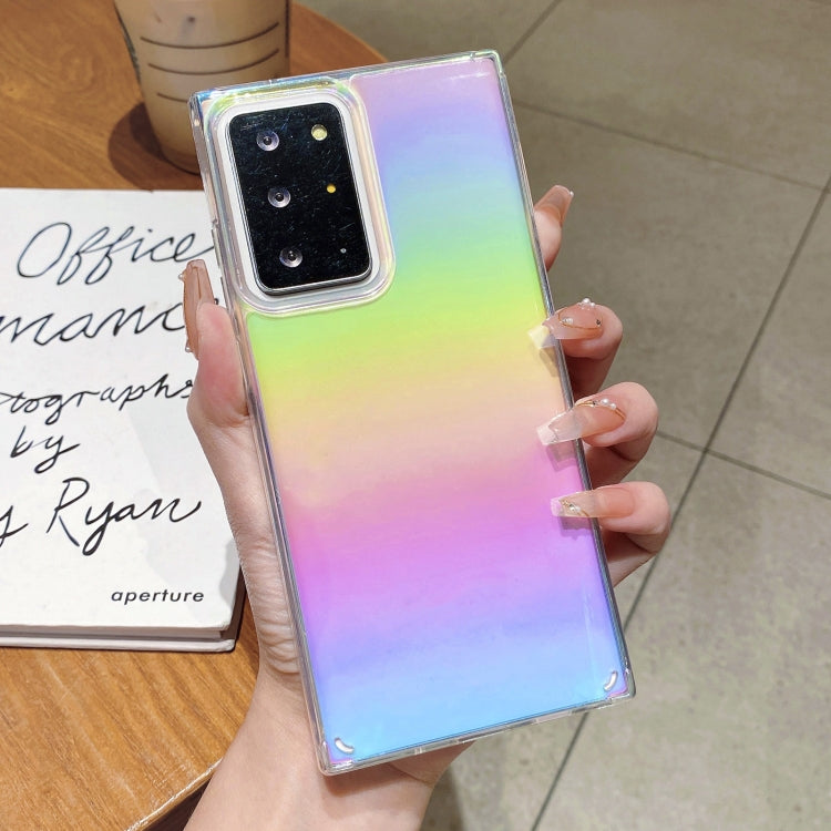 For Samsung Galaxy Note20 Ultra Color Plating Acrylic + TPU Phone Case(Rainbow)