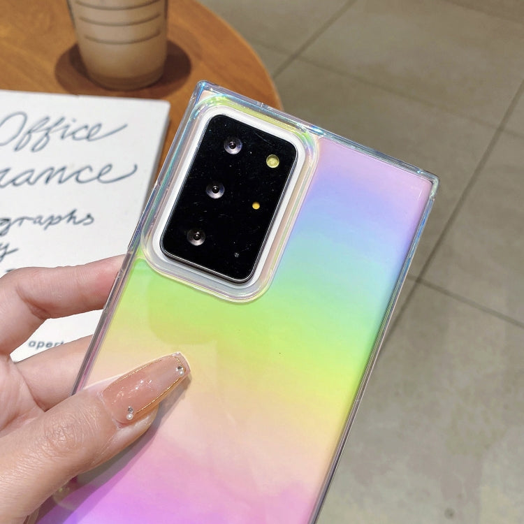 For Samsung Galaxy Note20 Ultra Color Plating Acrylic + TPU Phone Case(Rainbow)