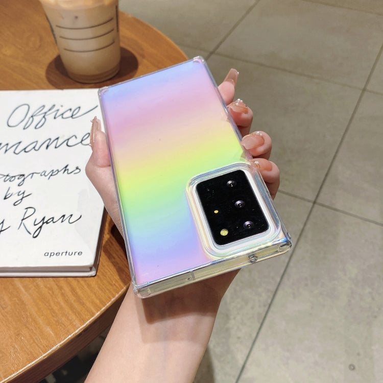 For Samsung Galaxy Note20 Ultra Color Plating Acrylic + TPU Phone Case(Rainbow)