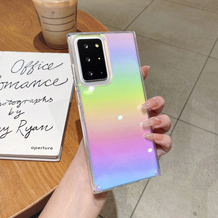 For Samsung Galaxy Note20 Ultra Color Plating Acrylic + TPU Phone Case(Rainbow)