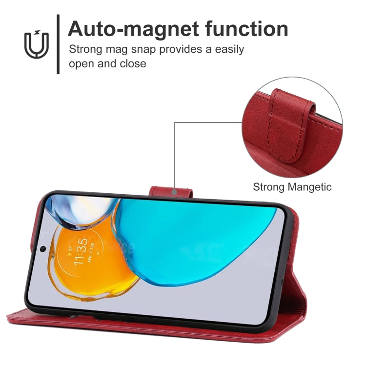 For Motorola Moto E22s Leather Phone Case
