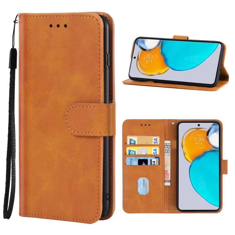 For Motorola Moto E22s Leather Phone Case