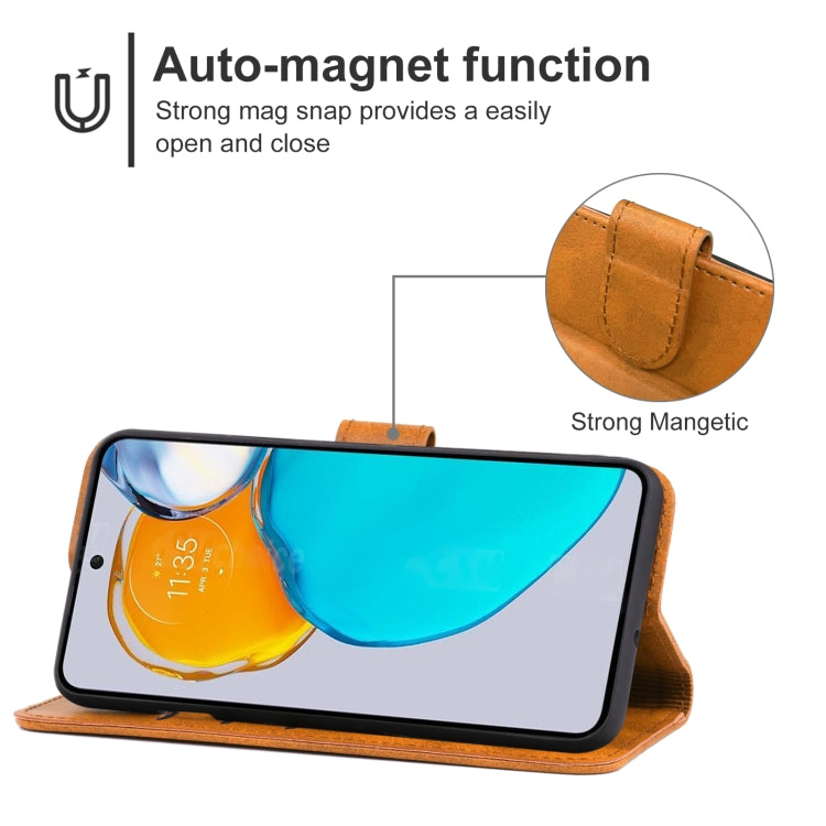 For Motorola Moto E22s Leather Phone Case