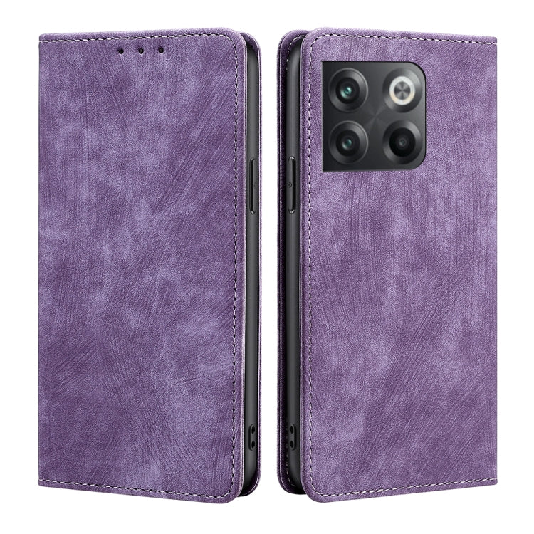 For OnePlus Ace Pro 5G RFID Anti-theft Brush Magnetic Leather Phone Case