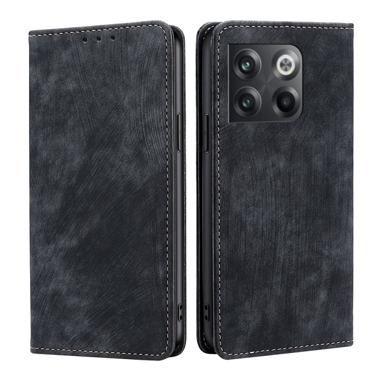 For OnePlus Ace Pro 5G RFID Anti-theft Brush Magnetic Leather Phone Case