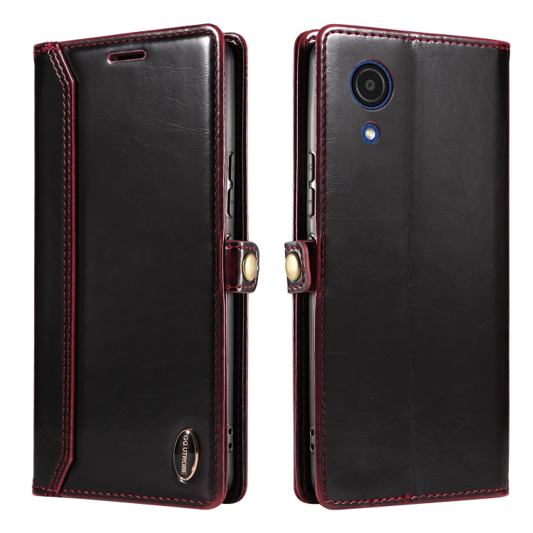 For Samsung Galaxy A03 Core GQUTROBE RFID Blocking Oil Wax Leather Phone Case