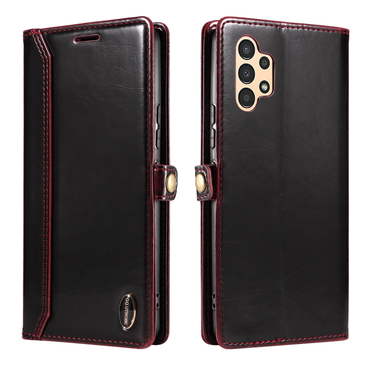 For Samsung Galaxy A13 4G EU GQUTROBE RFID Blocking Oil Wax Leather Phone Case