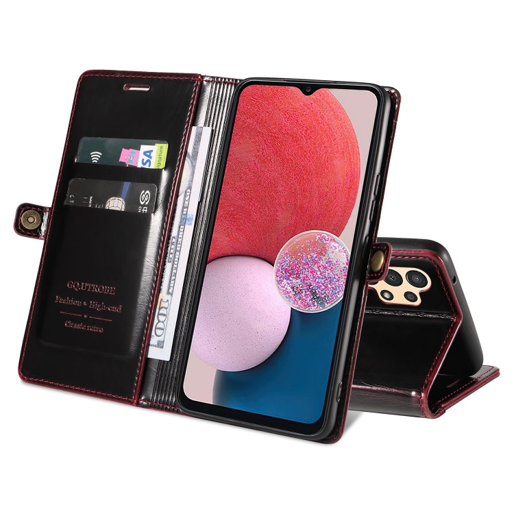 For Samsung Galaxy A13 4G EU GQUTROBE RFID Blocking Oil Wax Leather Phone Case