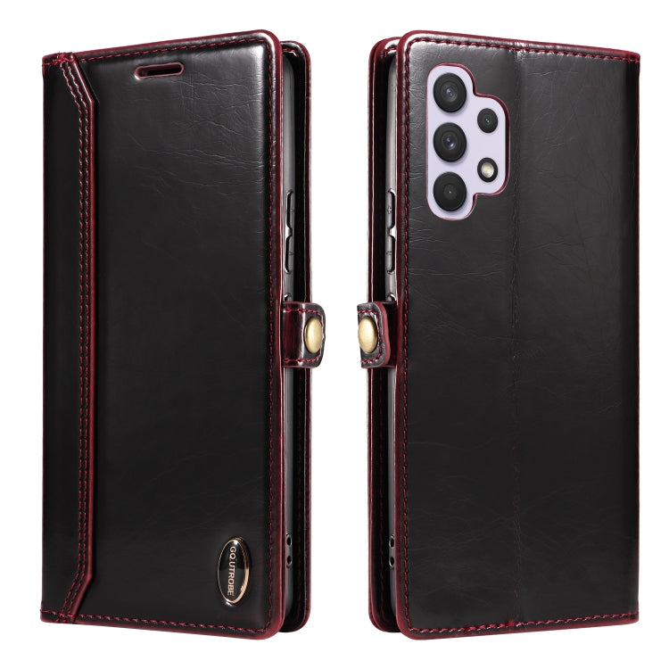 For Samsung Galaxy A32 4G GQUTROBE RFID Blocking Oil Wax Leather Phone Case