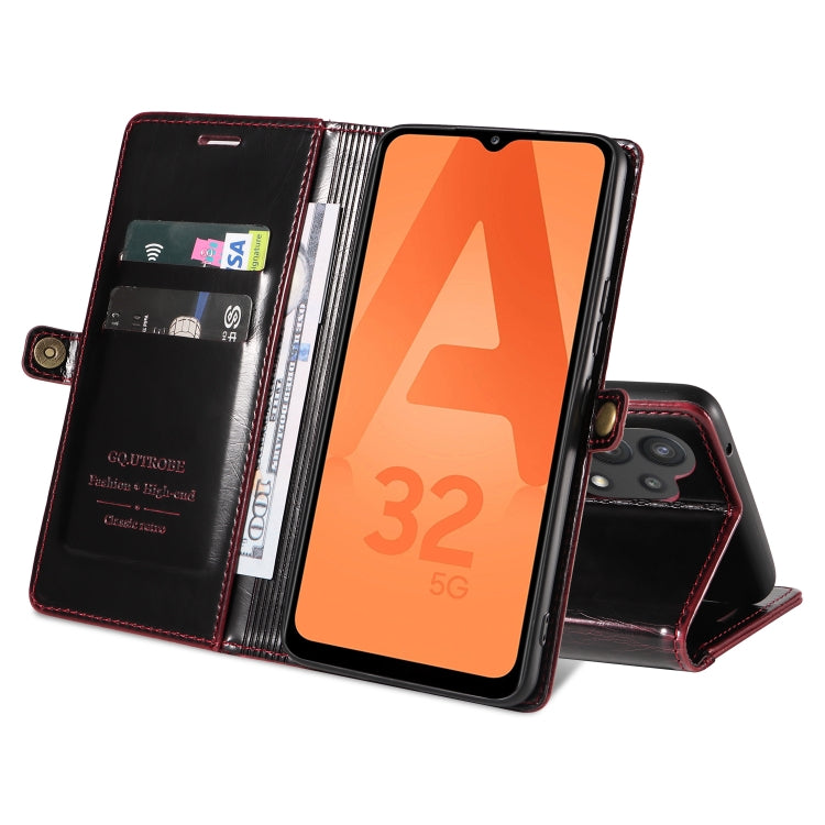 For Samsung Galaxy A32 5G / M32 5G GQUTROBE RFID Blocking Oil Wax Leather Phone Case