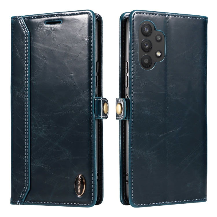 For Samsung Galaxy A32 5G / M32 5G GQUTROBE RFID Blocking Oil Wax Leather Phone Case