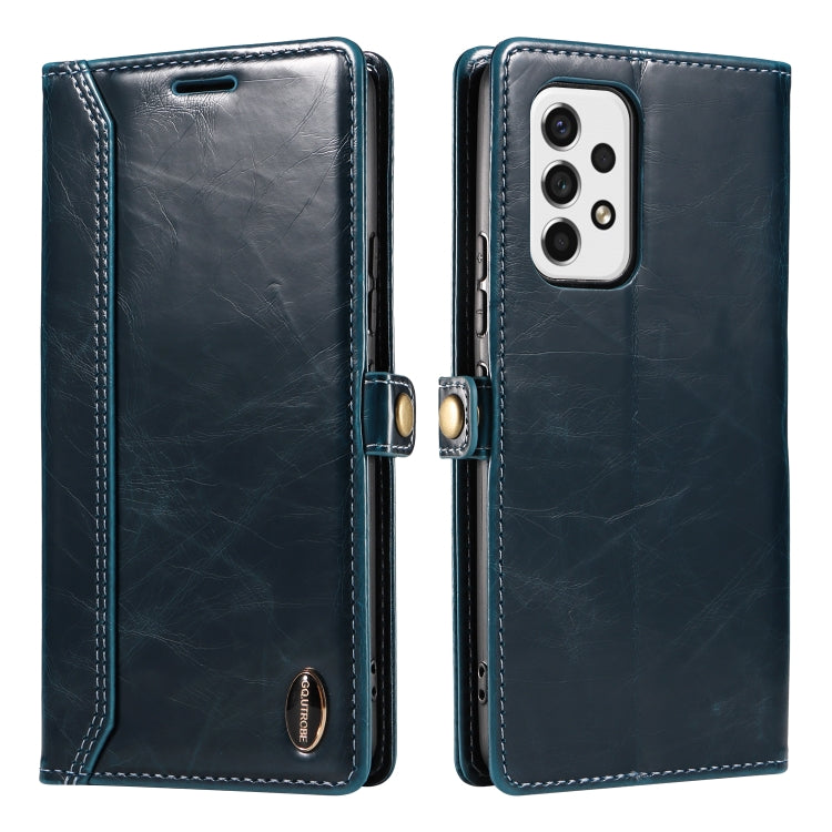 For Samsung Galaxy A53 5G GQUTROBE RFID Blocking Oil Wax Leather Phone Case
