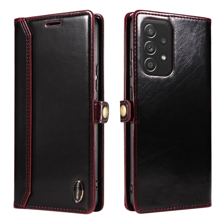 For Samsung Galaxy A72 4G / 5G GQUTROBE RFID Blocking Oil Wax Leather Phone Case