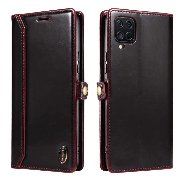 For Samsung Galaxy A12 5G / M12 5G GQUTROBE RFID Blocking Oil Wax Leather Phone Case