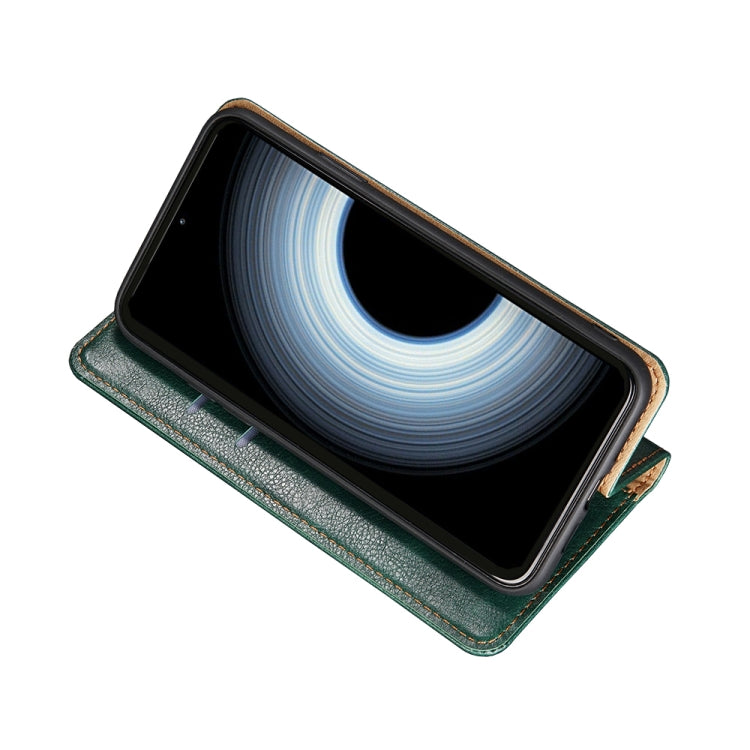 For Asus Zenfone 9 Gloss Oil Solid Color Magnetic Leather Phone Case