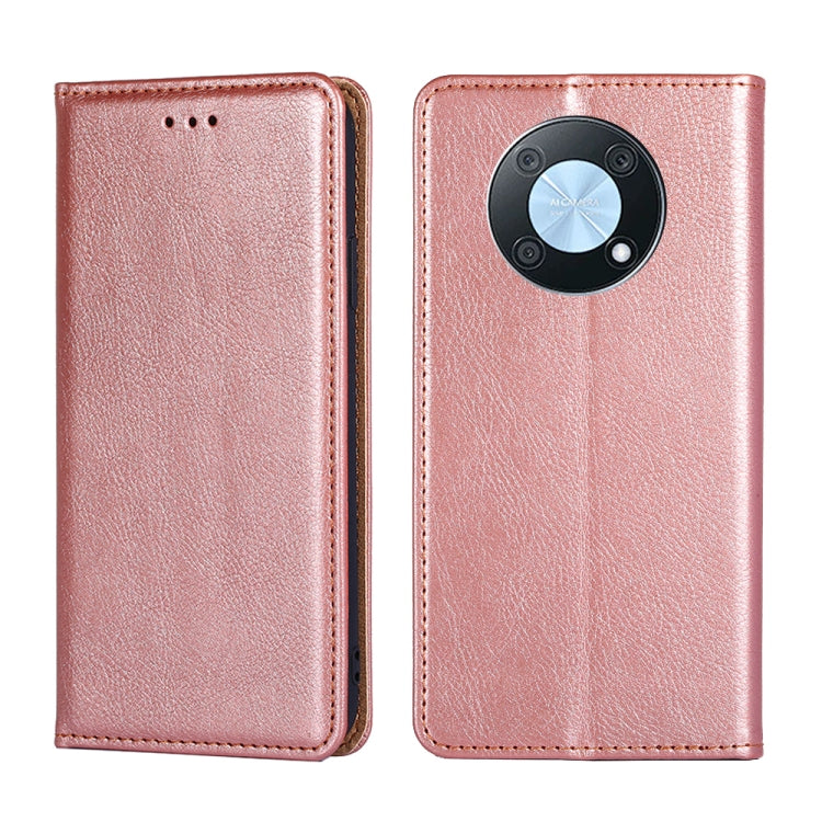 For Huawei nova Y90 4G Gloss Oil Solid Color Magnetic Leather Phone Case