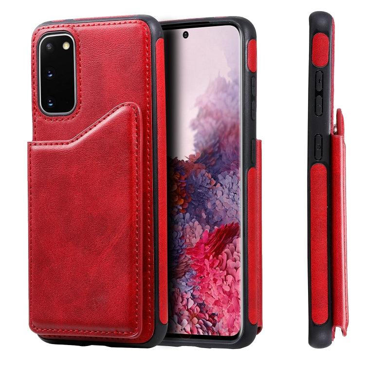 For Galaxy S20 Calf Texture Horizontal Flip Leather Case with Holder & Card Slots & Frame