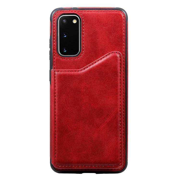 For Galaxy S20 Calf Texture Horizontal Flip Leather Case with Holder & Card Slots & Frame