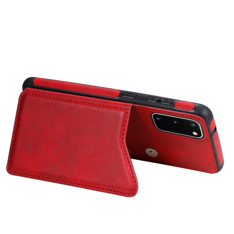 For Galaxy S20 Calf Texture Horizontal Flip Leather Case with Holder & Card Slots & Frame
