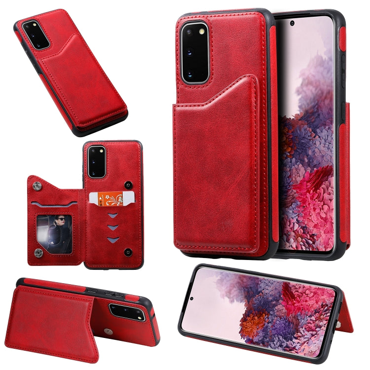 For Galaxy S20 Calf Texture Horizontal Flip Leather Case with Holder & Card Slots & Frame