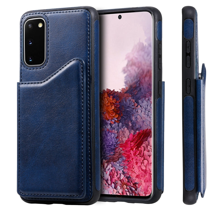 For Galaxy S20 Calf Texture Horizontal Flip Leather Case with Holder & Card Slots & Frame