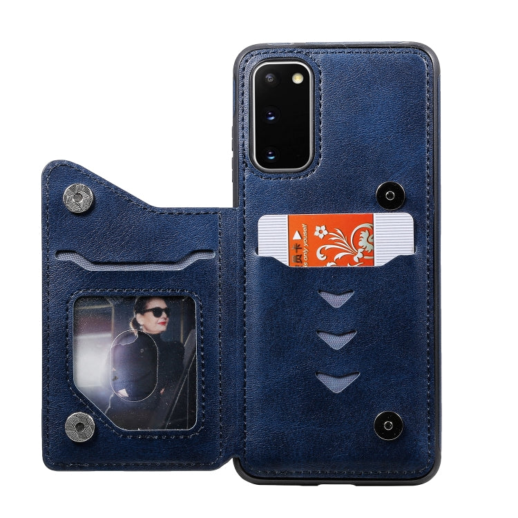 For Galaxy S20 Calf Texture Horizontal Flip Leather Case with Holder & Card Slots & Frame