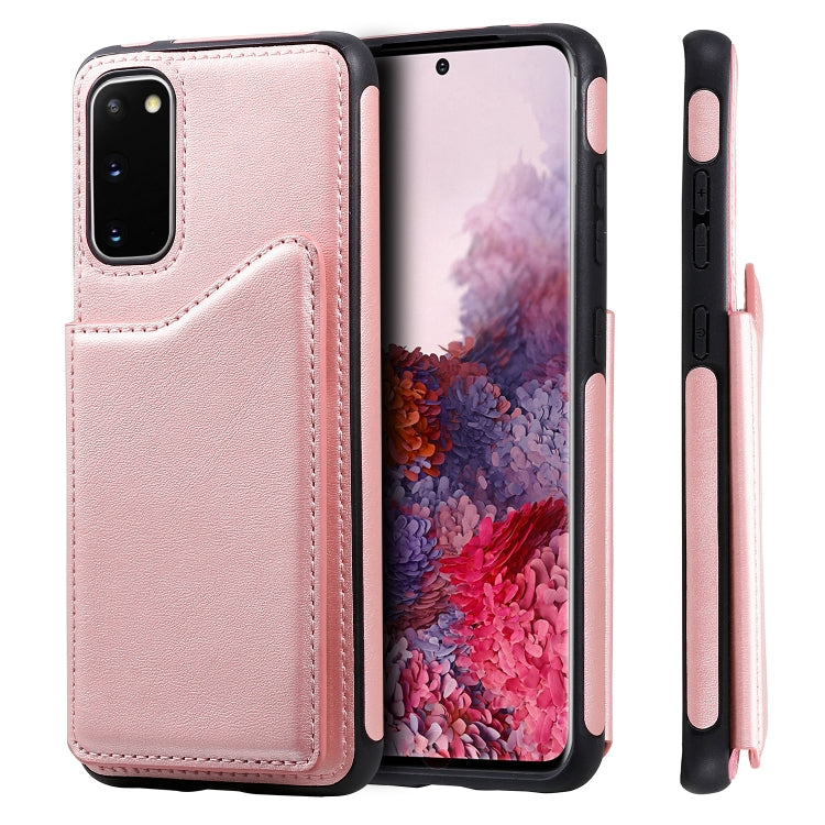 For Galaxy S20 Calf Texture Horizontal Flip Leather Case with Holder & Card Slots & Frame