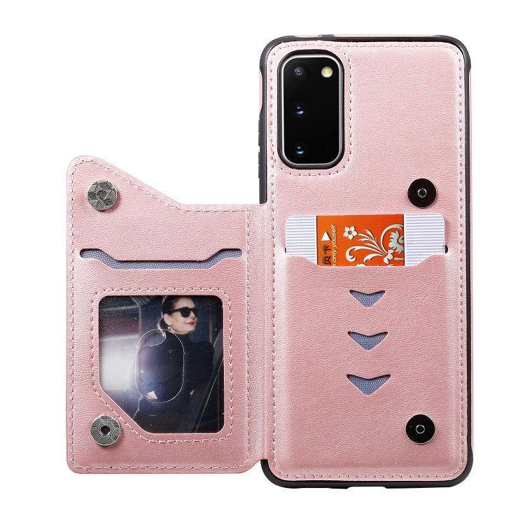 For Galaxy S20 Calf Texture Horizontal Flip Leather Case with Holder & Card Slots & Frame