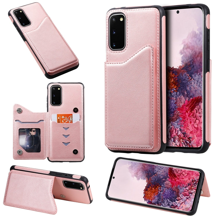 For Galaxy S20 Calf Texture Horizontal Flip Leather Case with Holder & Card Slots & Frame