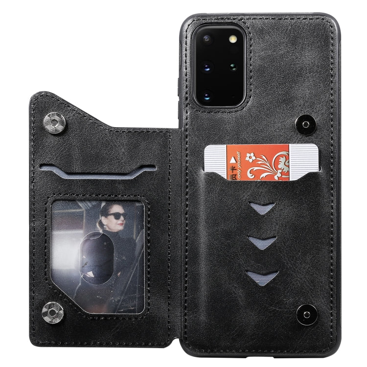 For Galaxy S20 Plus Calf Texture Horizontal Flip Leather Case with Holder & Card Slots & Frame