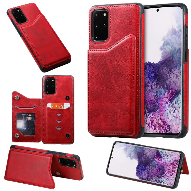 For Galaxy S20 Plus Calf Texture Horizontal Flip Leather Case with Holder & Card Slots & Frame
