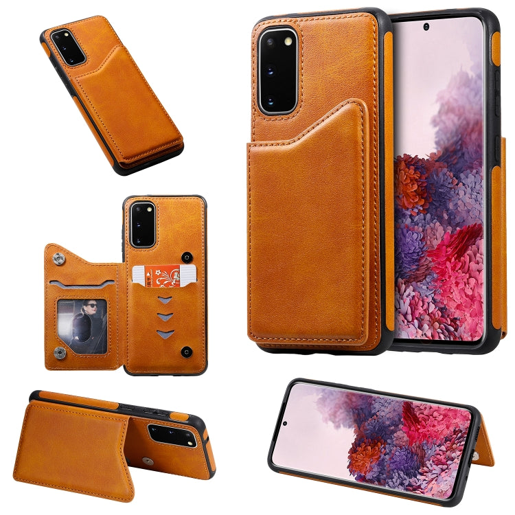 For Galaxy S20 Plus Calf Texture Horizontal Flip Leather Case with Holder & Card Slots & Frame
