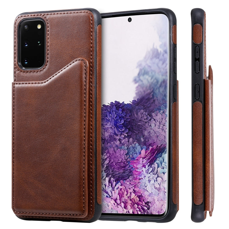 For Galaxy S20 Plus Calf Texture Horizontal Flip Leather Case with Holder & Card Slots & Frame