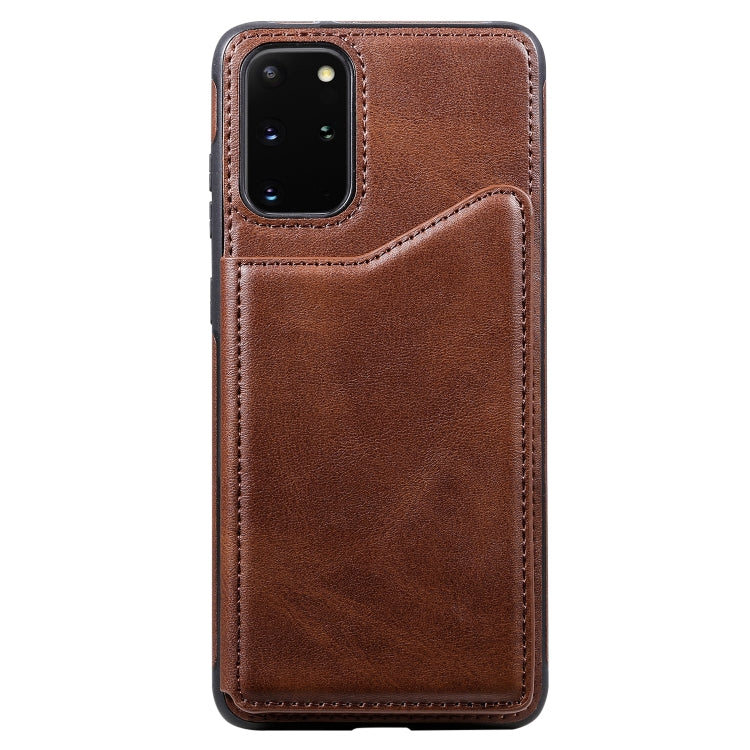 For Galaxy S20 Plus Calf Texture Horizontal Flip Leather Case with Holder & Card Slots & Frame
