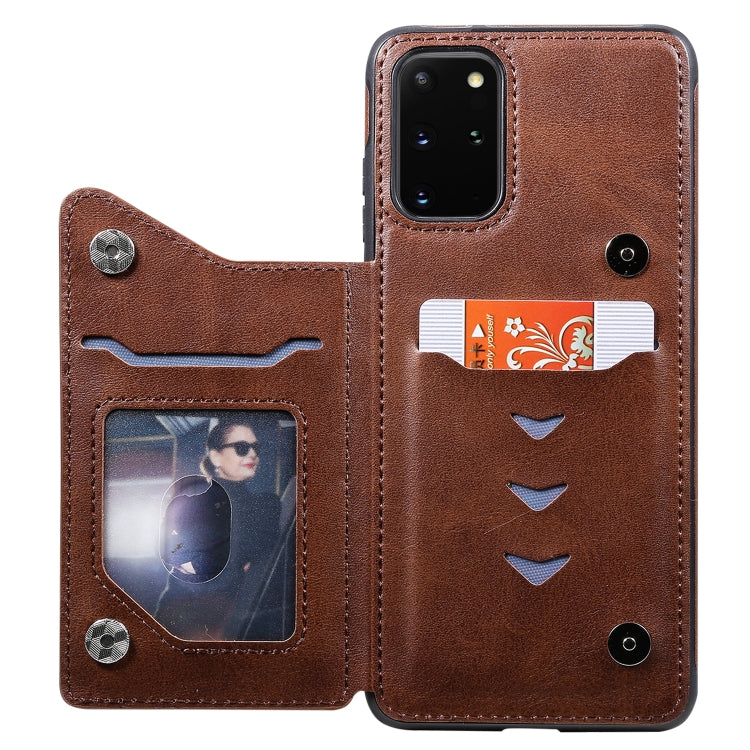 For Galaxy S20 Plus Calf Texture Horizontal Flip Leather Case with Holder & Card Slots & Frame